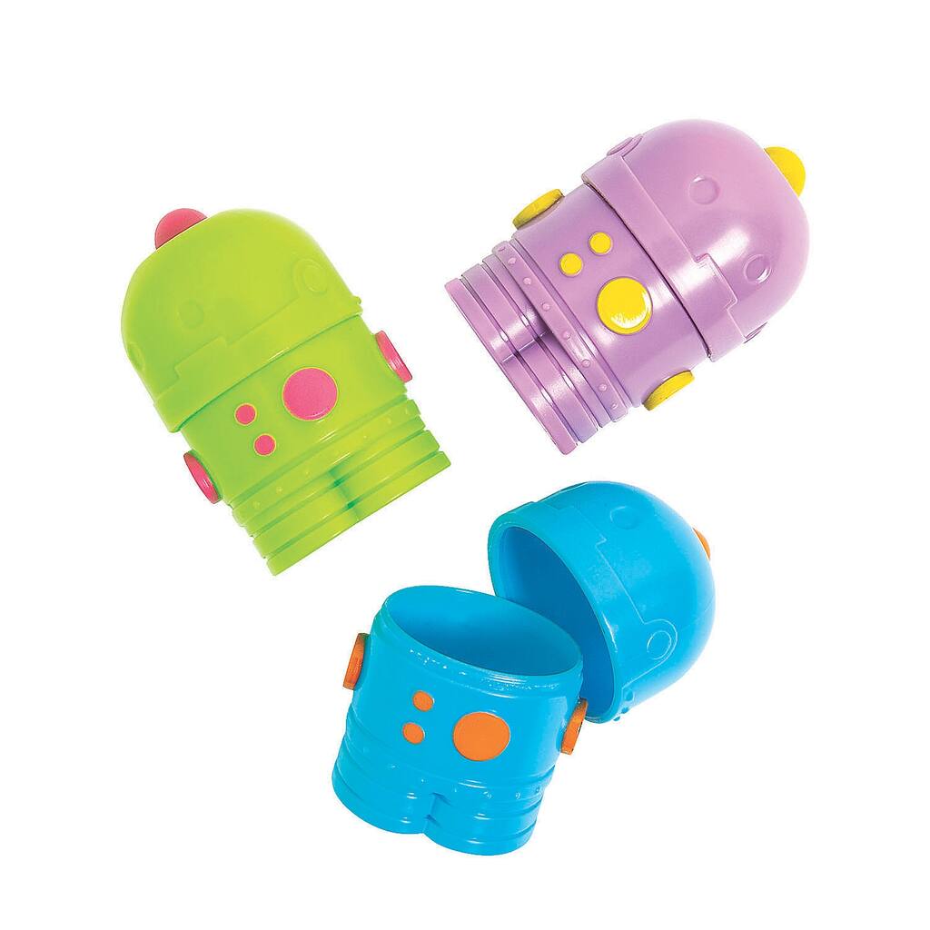 Robot Plastic Easter Eggs, 12 Pc., Party Supplies, 12 Pieces