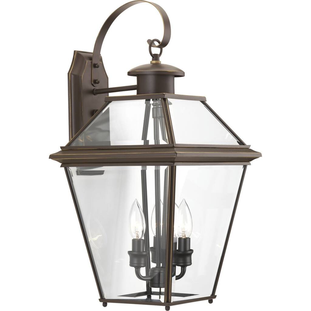 Burlington Collection Three-Light Large Wall Lantern - 23.000" x 15.250" x 14.870" - 23.000" x 15.250" x 14.870"
