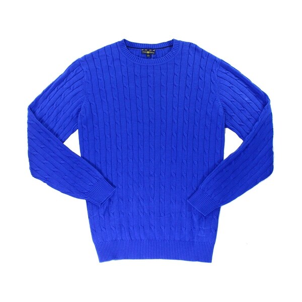 mens blue knit sweater
