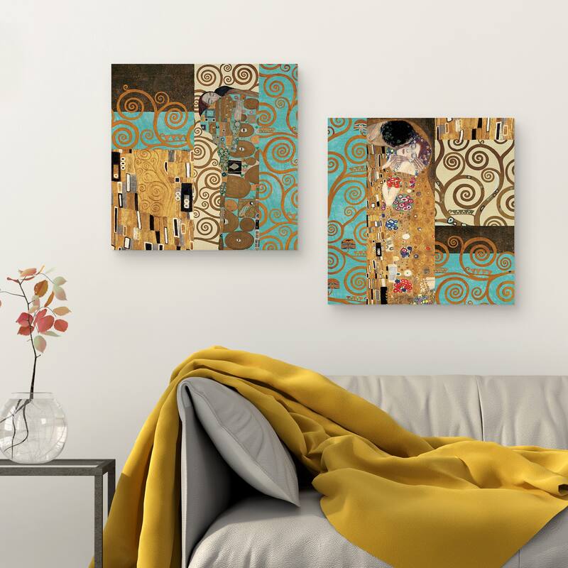 Klimt III 150 Anniversary & Klilmt IV 150 Anniversary by Maret Hensick Canvas Art Prints