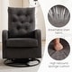 preview thumbnail 10 of 45, HOMYKA Swivel Rocking Upholstered Armchair Nursery Glider Linen Accent Chairs