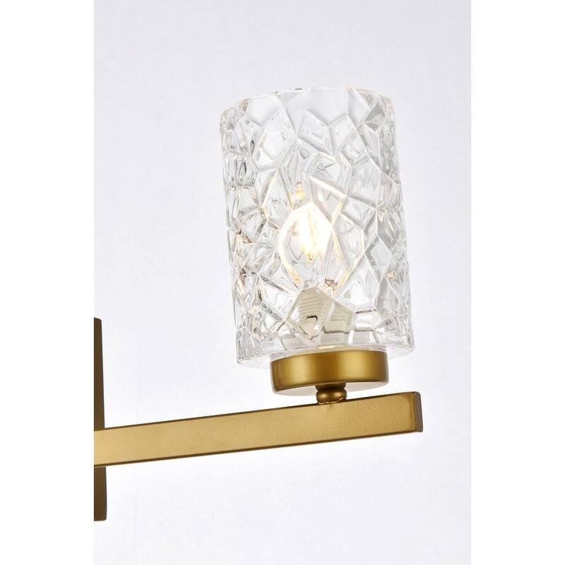 Cara 3 Light Bath Sconce with Clear Shade