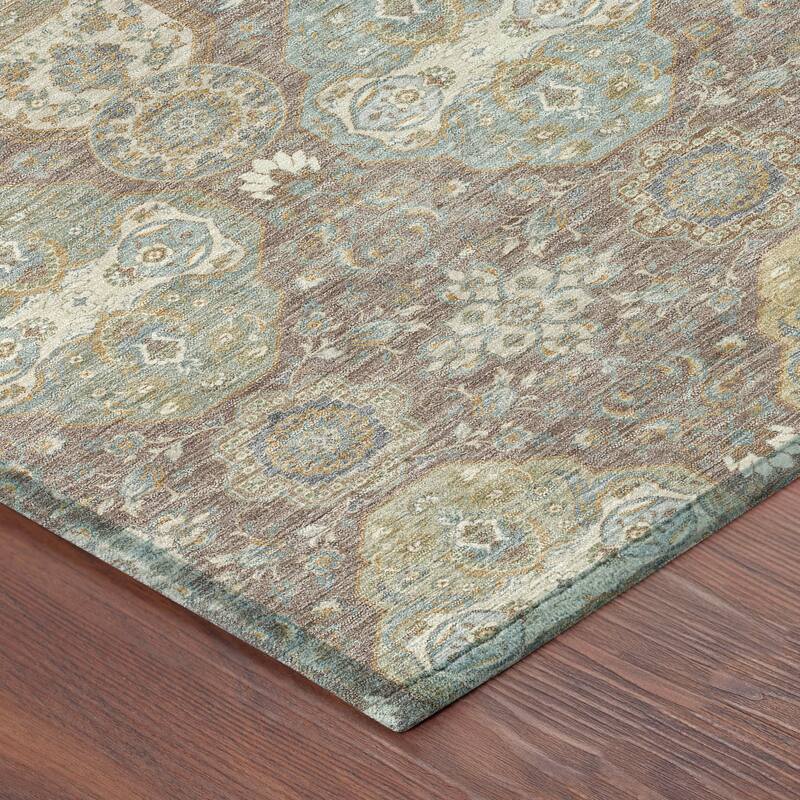 Machine Washable Indoor/ Outdoor Traditional Tracey Chantille Rug