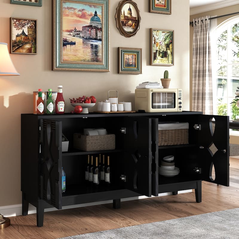 Media Console Table Sideboard Buffet Cabinet with Storage