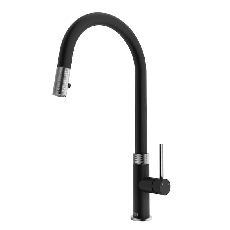 VIGO Bristol 19" H Single Handle Pull-Down Sprayer Kitchen Faucet