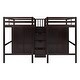 preview thumbnail 15 of 31, Double Twin Size Wooden Loft Bed with Wardrobes and Staircase