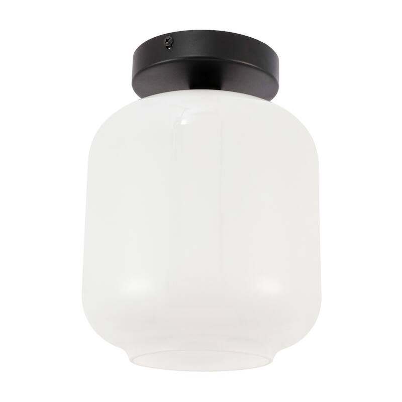 Collins 1-light Glass Cylinder Shade Flush Mount Fixture