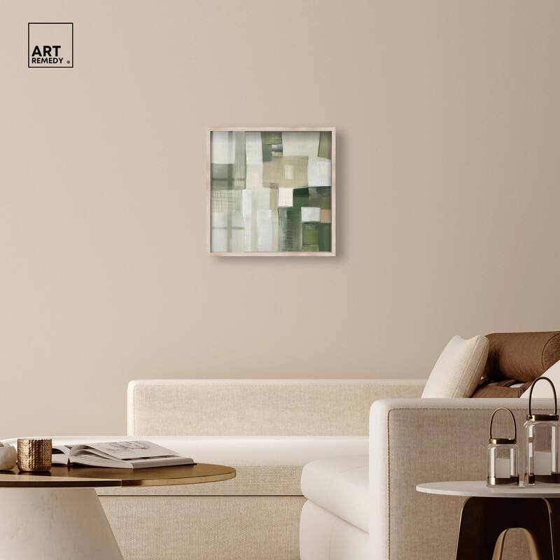 Pale Jade Green II Shadowbox by Art Remedy