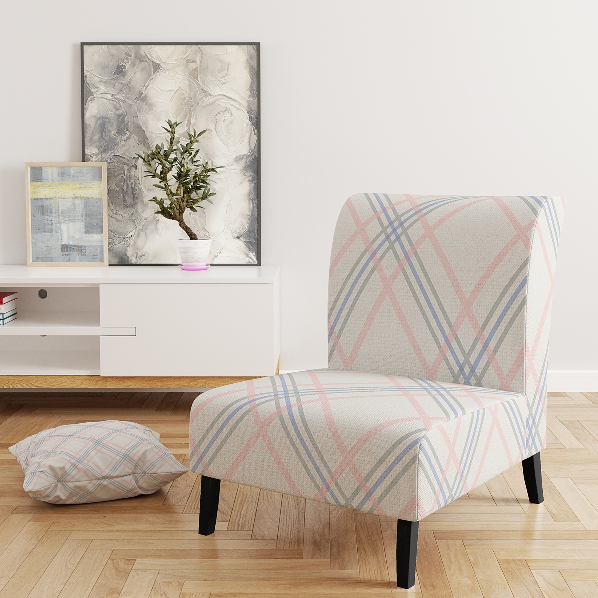 Cream 2025 tartan chair