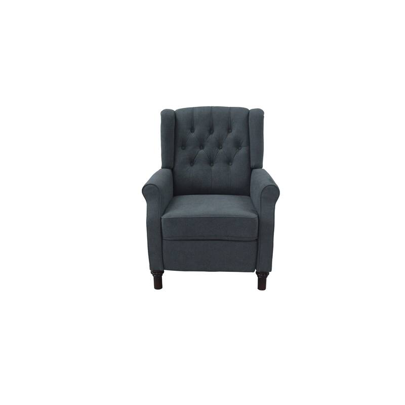 Modern Fabric Recliner Armchair With Adjustable Back and Padded Cushion