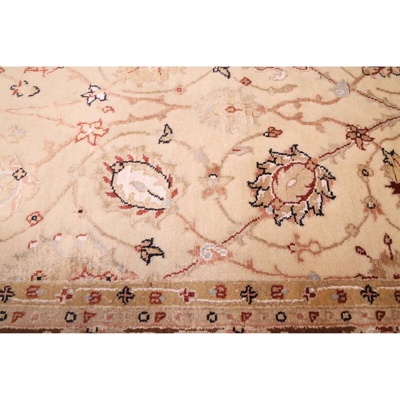 ECARPETGALLERY Hand-knotted Mirzapur Beige Silk, Wool Rug - 5'3 x 8'0