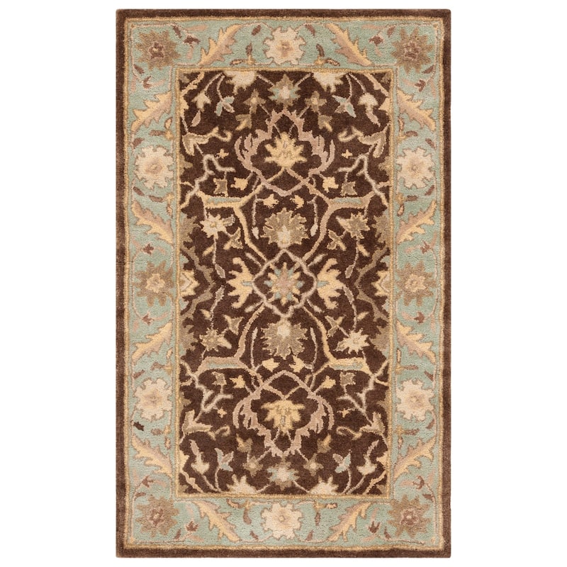 SAFAVIEH Handmade Antiquity Loana Traditional Oriental Wool Rug - 3' x 5' - Brown/Green