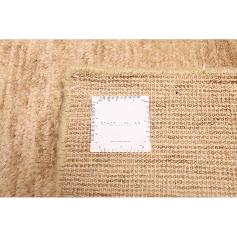 ECARPETGALLERY Hand-knotted Pak Finest Marrakesh Cream, Dark Grey Wool Rug - 6'7 x 10'1