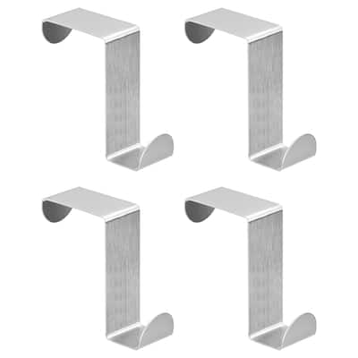 Over the Door Hooks, 4pcs - Stainless Steel S-Shaped Double Hooks