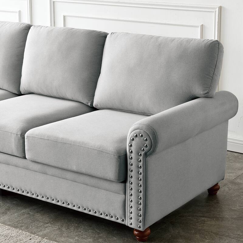 Linen Fabric Upholstery Sofa With Storage