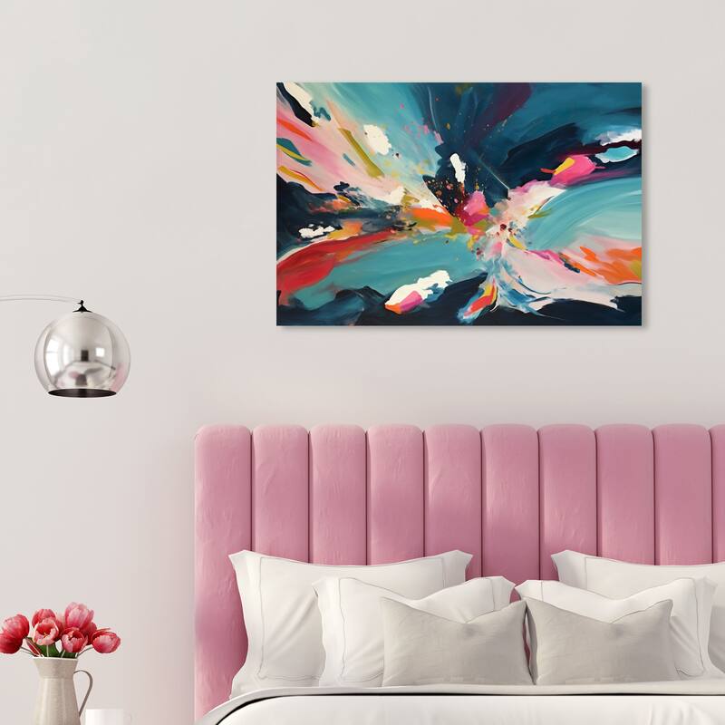 Wynwood Studio Abstract Antesala Blue and Teal Modern & Contemporary Wall Art Canvas Print - 20 x 30