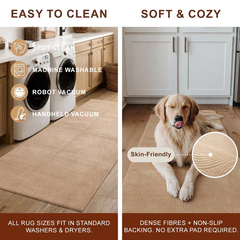 ECARPETGALLERY Elion Modern Machine Washable Area Rug