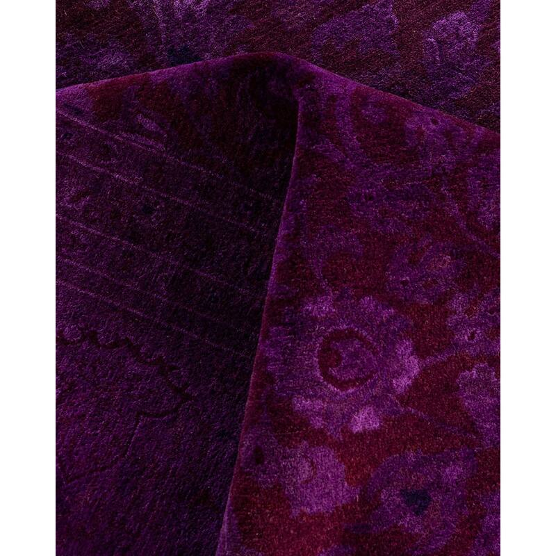 Fine Vibrance One-of-a-Kind Hand-Knotted Area Rug - Brown, 9' 1" x 12' 5" - 9' 1" x 12' 5"