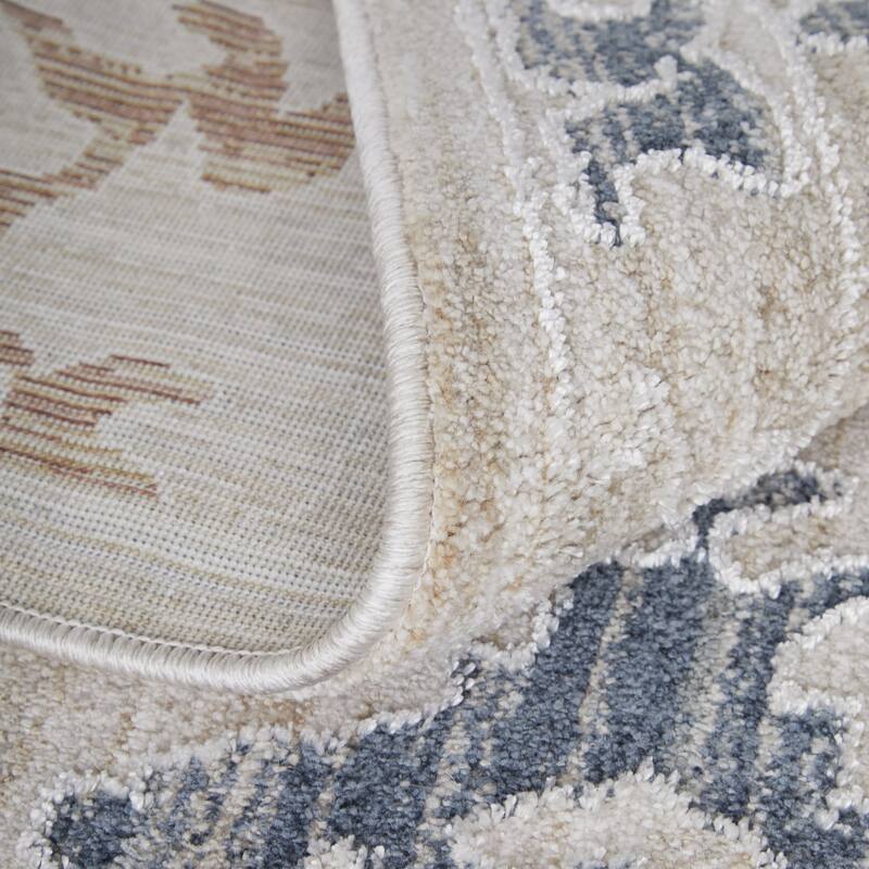 HomeRoots Floral Bohemian Runner Area Rug - 87.00 in. x 30.00 in. x 0.43 in.