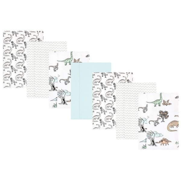 slide 1 of 1, Hudson Baby Cotton Flannel Burp Cloths, Neutral Dino World 7-Pack, One Size - Neutral Dino World 7-Pack - One Size One Size - Neutral Dino World 7-Pack
