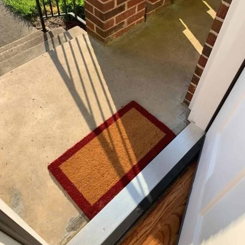 Sheltered Front Door Mat Coir Coco Fibers Rug 24x13 Natural-Border