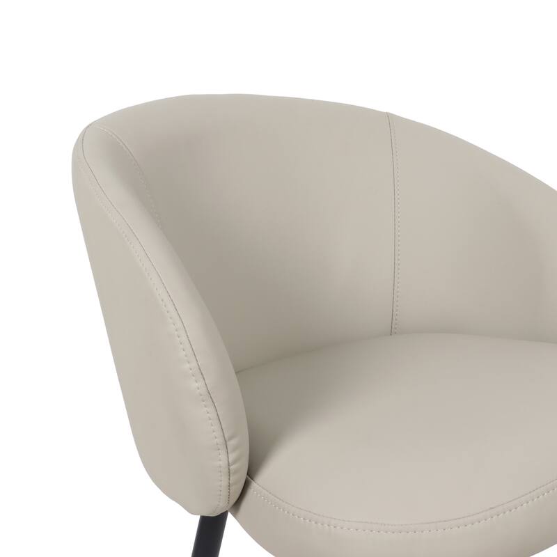 Manhattan Comfort Looma Vegan Leather Metal Side Chair - Set of 2