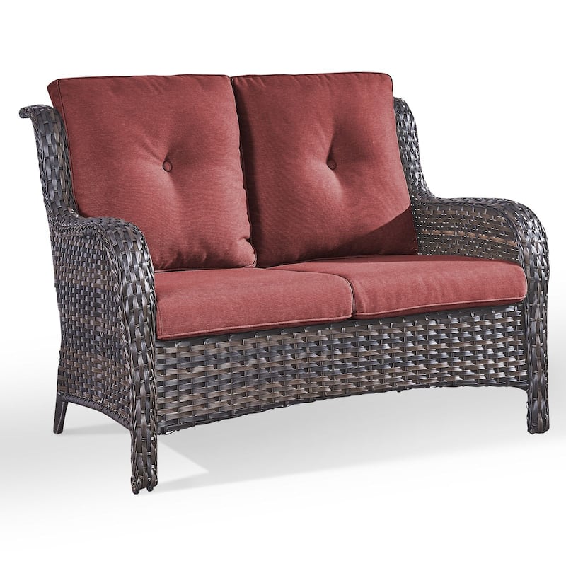 Gymojoy 2-Seat Patio Loveseat, Stylish Outdoor Sofa with Water-Resistant Olefin Cushions