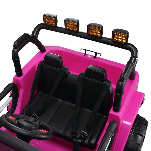 2 seater ride on car with parental remote control pink