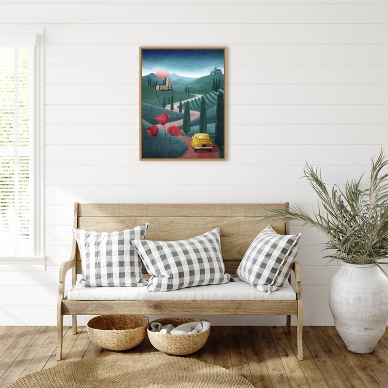 Tuscany by Emel Tunaboylu Framed Canvas Wall Art Print - Sylvie Maple