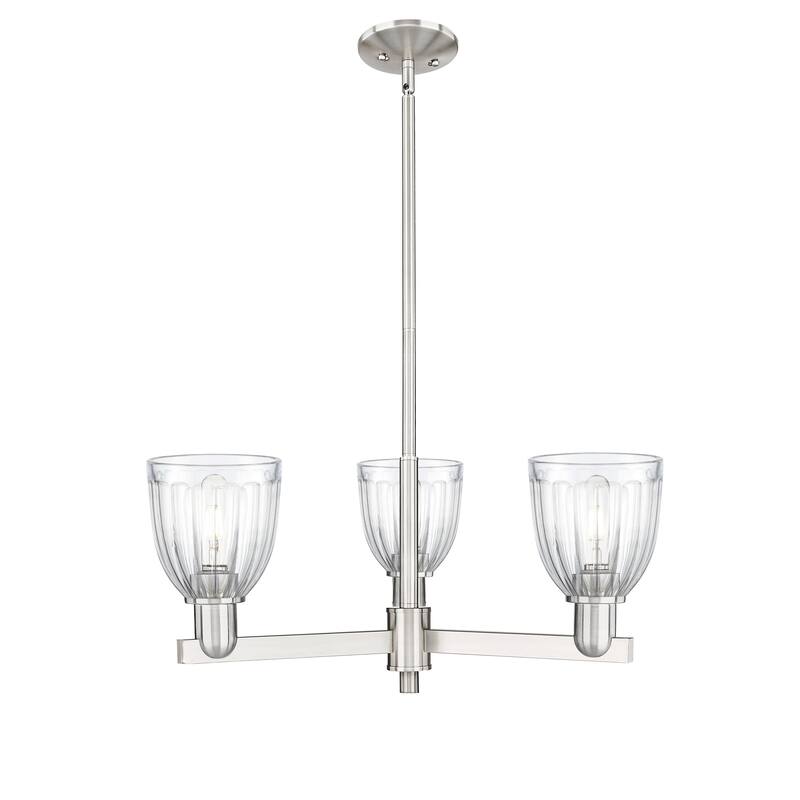 Innovations Lighting Endless Possibilities Arcadia - Brookfield - 3 Light 28" Stem Hung Chandelier - Clear/Satin Nickel