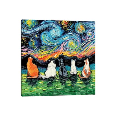 iCanvas "Starry Cats" by Aja Trier Canvas Print