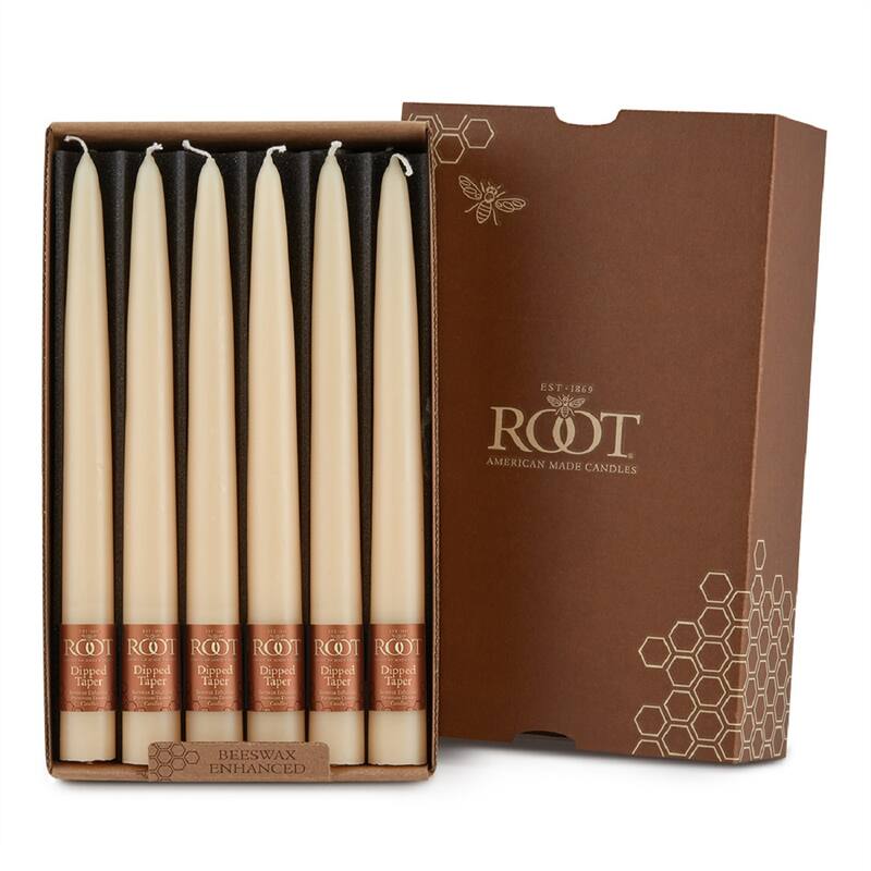 ROOT Hand Dipped Taper Candles - 12 Ct - Buttercream - 9 X .88
