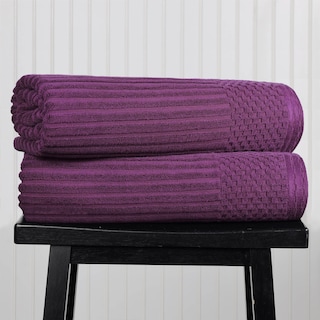 Superior Soho Ribbed Cotton Bath Sheet Set of 2
