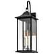 preview thumbnail 4 of 3, Lark 81595 Nolan 3 Light 26" Tall Outdoor Wall Sconce with Clear Glass