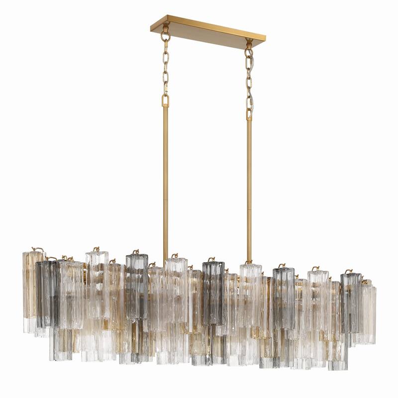 Crystorama Lighting Group ADD-317-AU Addis 14 Light 52" Wide Crystal