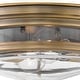 preview thumbnail 2 of 1, Hinkley Hadley 2-Light Flush Mount in Brushed Bronze with Clear - Medium