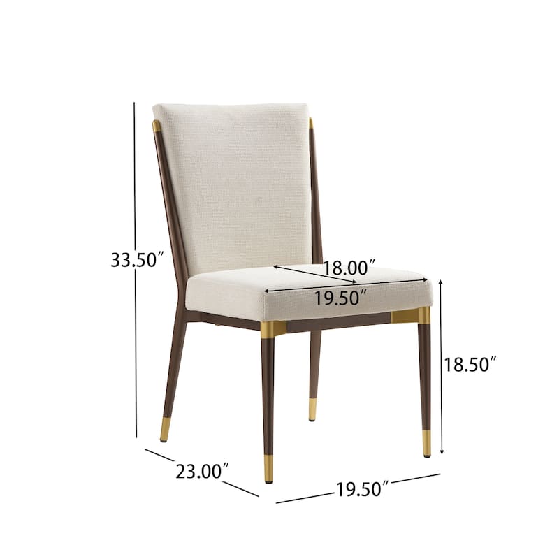 Christopher Knight Home - Modern Upholstered Metal Base Dining Chair with Solid Back (Set of 2)