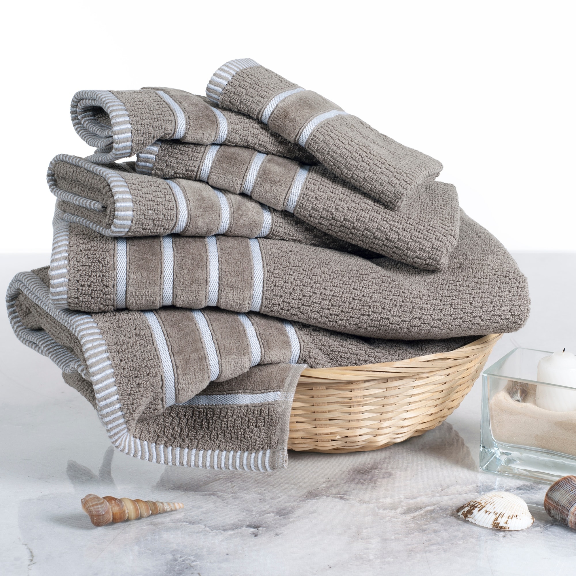 Brown Striped, 500 - 699 Bath Towels - Bed Bath & Beyond