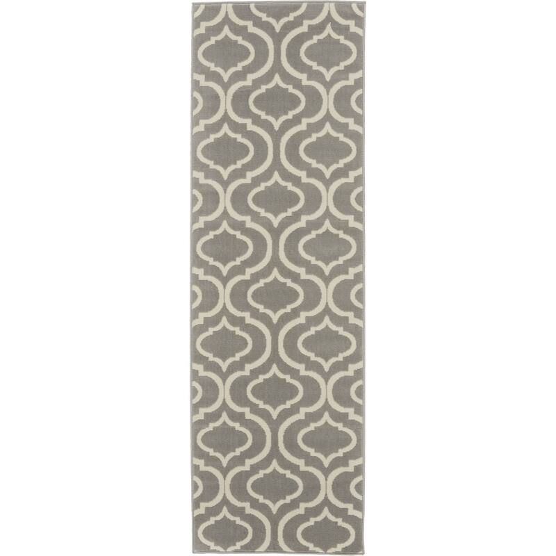 Bemeg Power Loomed Abstract Non Skid Stain Resistant Area Rug By HomeRoots - 72' X '24' X '0.5