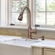 preview thumbnail 13 of 15, Copper Kitchen Faucet with Single Level handle and Pull Down Sprayer