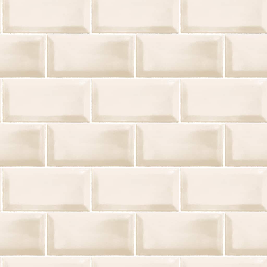 Galerie Wallcoverings Just Kitchens Metro Tile Vinyl on Non-woven Matte Wallpaper Roll