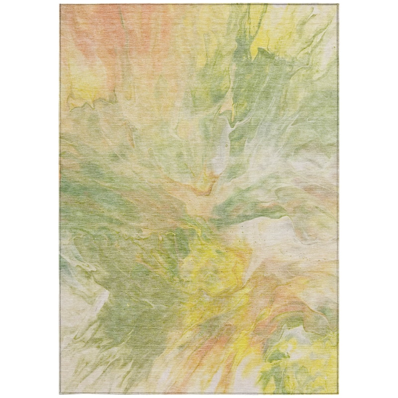 HomeRoots Abstract Transitional Rectangle Outdoor Rug