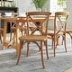 preview thumbnail 1 of 49, 2 Pack Stackable Wood Cross Back Chair Pecan