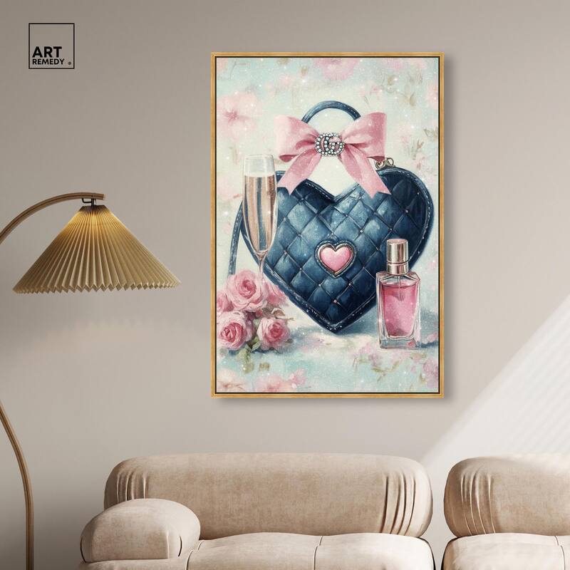 Little Heart Shaped Purse II Canvas by Art Remedy