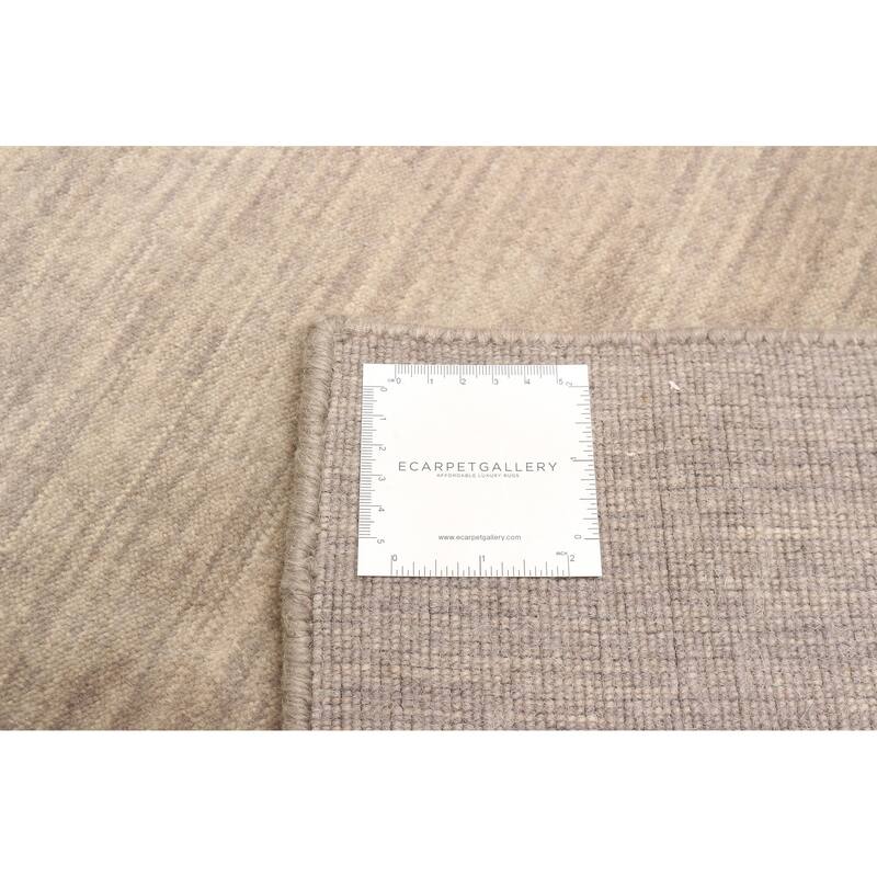 ECARPETGALLERY Hand Loomed Kashkuli Gabbeh Grey Wool Rug - 2'7 x 7'6