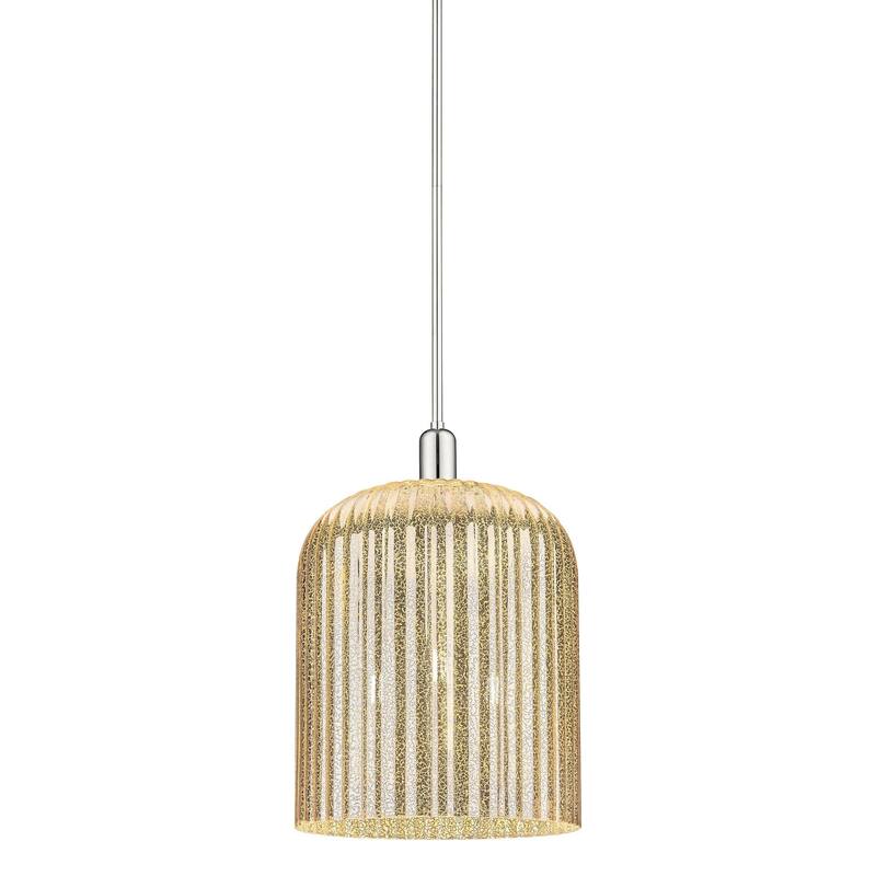 Innovations Lighting 716-3S-18-12 Bridal Veil Pendant Bridal Veil 3 - Polished Nickel / Mercury