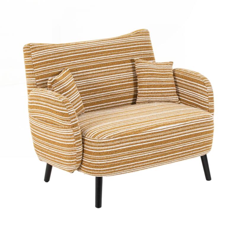 Modern style two-seater sofa with ultra-comfortable armrests, armrest pillows