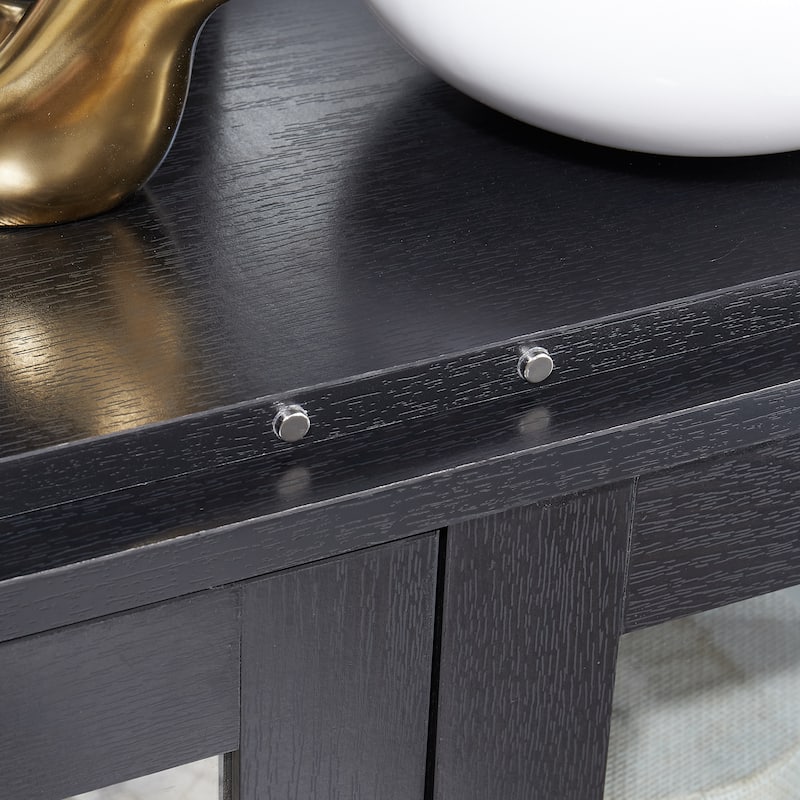 GDF Studio - Tall Curio Cabinet with Adjustable Shelves and 6-Tier Display