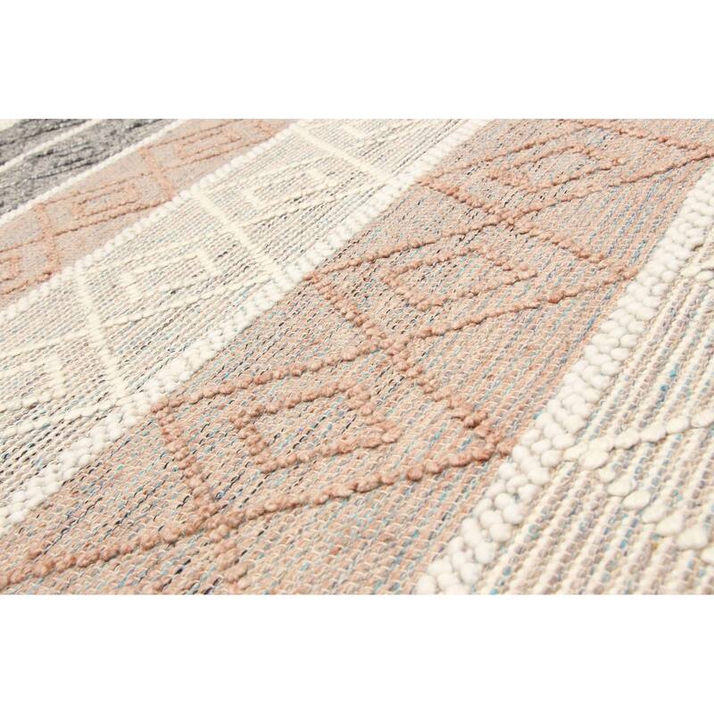 ECARPETGALLERY Braid weave Sienna Multi Color Wool Rug - 5'0 x 7'10