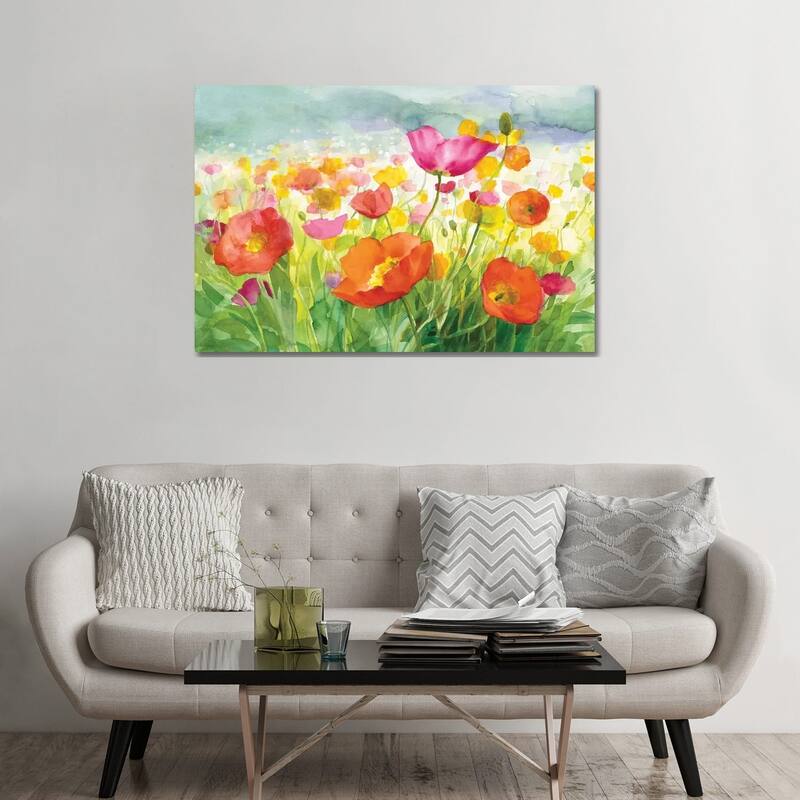 iCanvas "Meadow Poppies" by Danhui Nai Canvas Print - 32x48x1.5